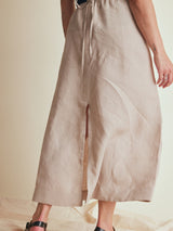 013 slit linen skirt