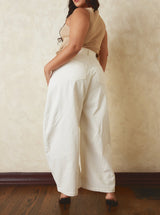 035 barrel leg jeans in cream cord