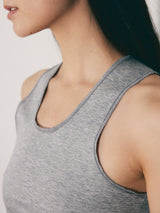 042 weekend tank in marle grey cotton jersey