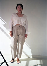 010 pleat trousers in gingham